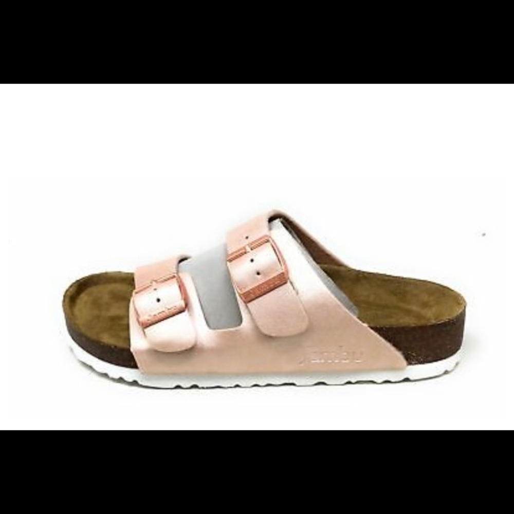 Jambu Woodstock Vegan Slide Sandals Rose Gold Sz.8